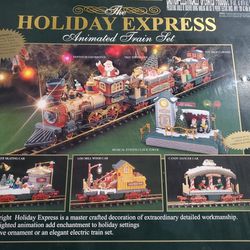 Holiday Express Vintage Christmas Train Set Obo