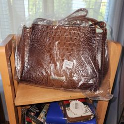 Brown Embossed Tote