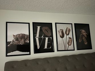 Set of 4 Framed Wall Art Prints