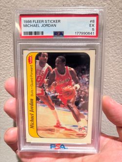 Michael Jordan 1986 Fleer sticker PSA 5