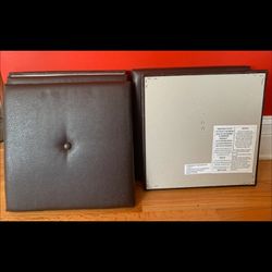 Brown Faux Leather Chair Cushion Replacement 