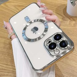 Silver iPhone 15 Pro Max Case 