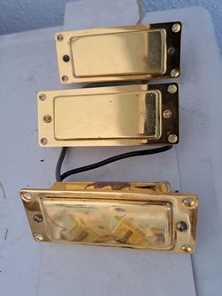 Set Of 3 Gold Solid Covered Mini Humbuckers