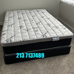 Queen Size Mattress Pillow Top 12” Thick.     All Sizes Available.    Same Day Delivery.      Brand New Mattress 