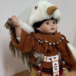 Danbury Mint LITTLE EAGLE DANCER 1983 Porcelain Doll
