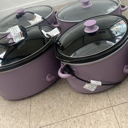 4 Slow Cookers 8 Quarts ($50 For 4)