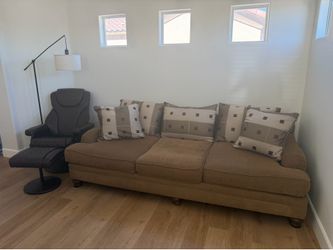 Couch , Recliner with Ottoman and 55 inch TV