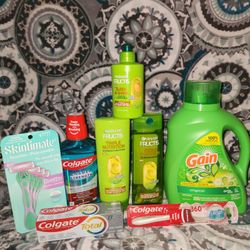Womens hygiene bundle: gain, garnier, colgate, skintimate