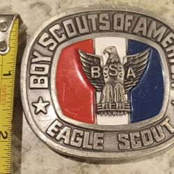 100% AUTHENTIC Red White Blue EAGLE SCOUT Belt Buckle $20 FIRM 