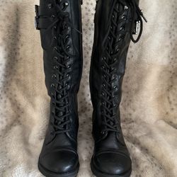 DREAM PAIRS Women's Knee High Riding Combat Boots