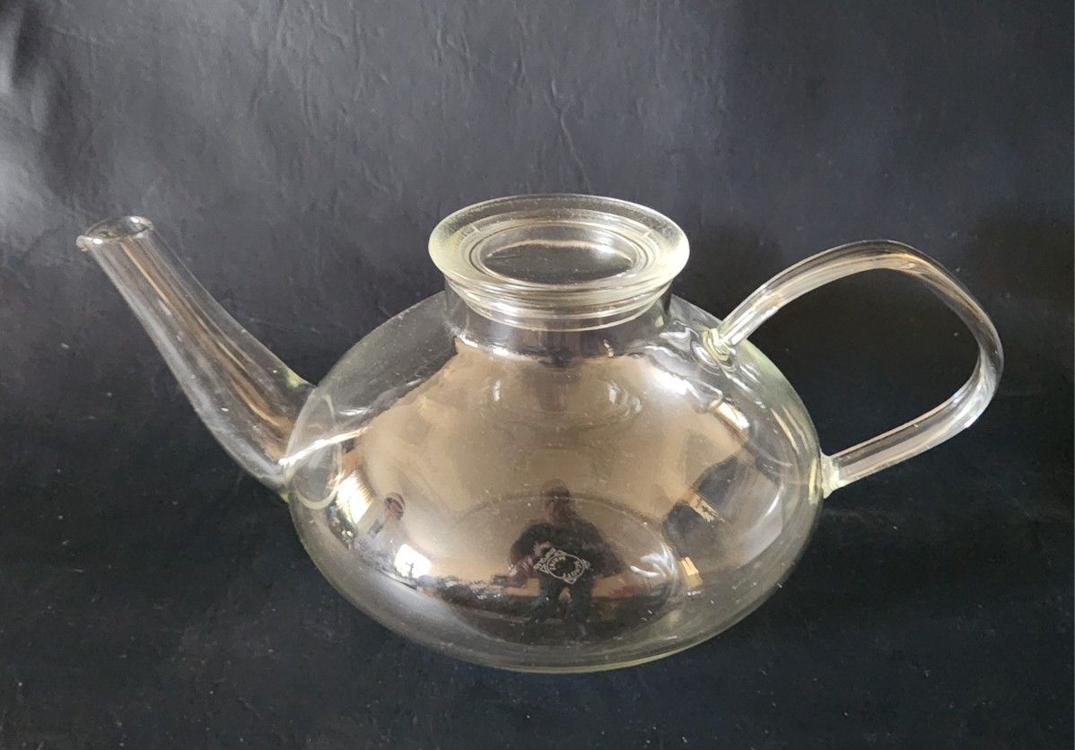 Vintage Schott Mainz Jena Glass Teapot With Lid