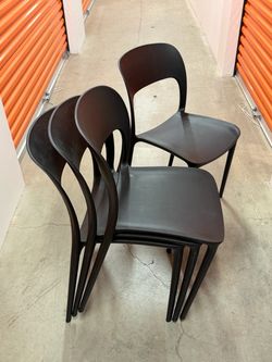 Mobili Fiver, Amanda Chairs, Set of 4, Black
