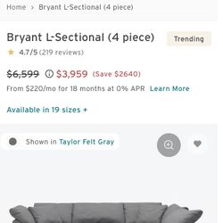 Joybird Bryant Sectional