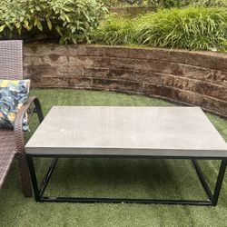 Concrete Indoor/ Outdoor Coffee Table-Pottery Barn