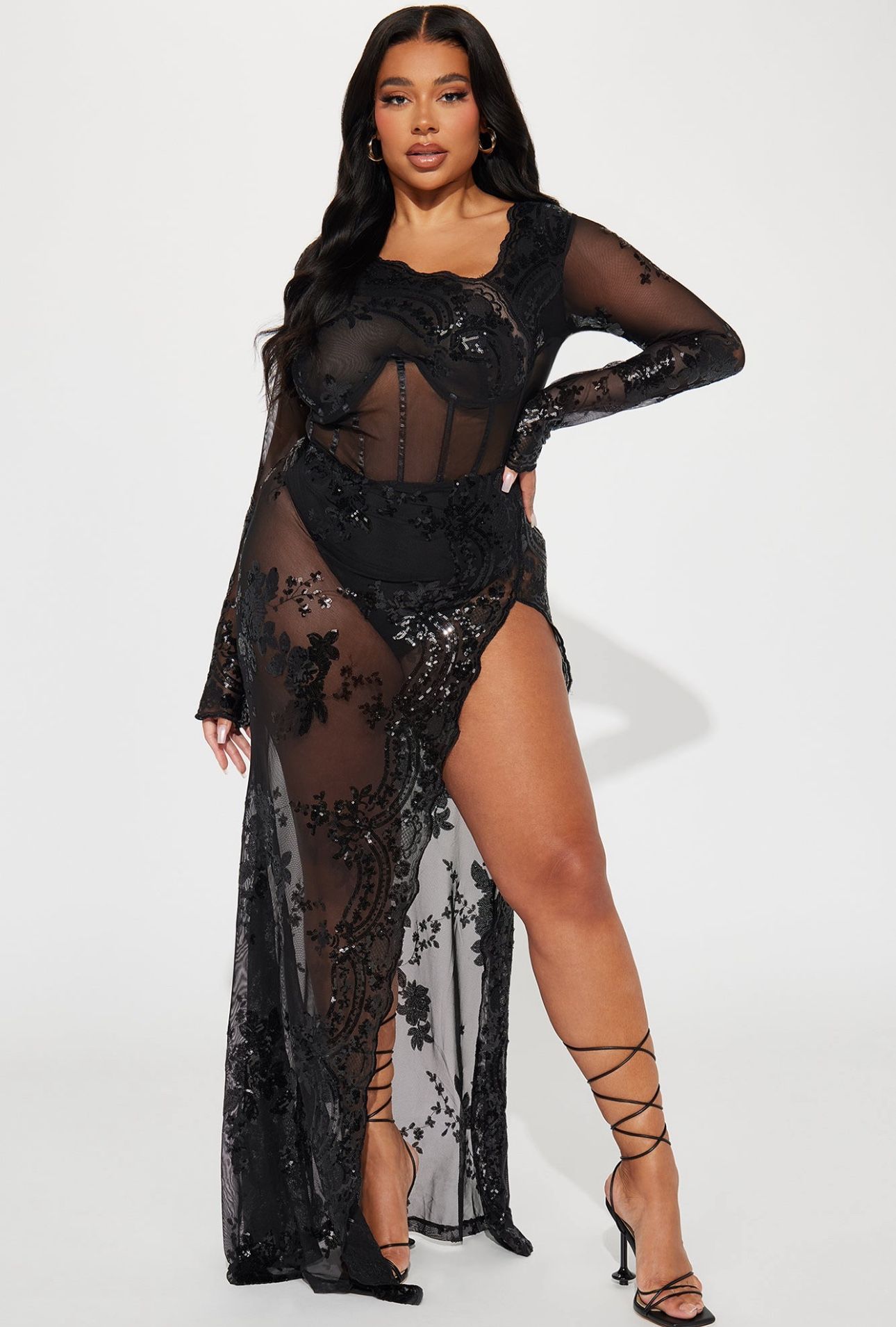 Fashionova Sequin Maxi Dress 