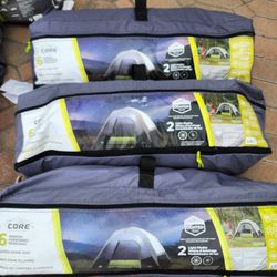 Core 6 Person Camping Tent With Built-in Light $55 Ea. (Price Is Firm)
