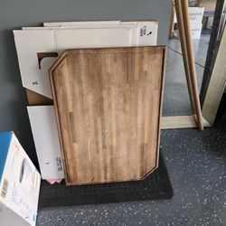 Free Items: Mirror, One Tire, Large Wooden Board (Probably For Charcuterie) (Board Has Been Claimed)