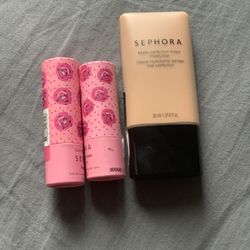 Sephora - Brand New Tinted Moisturizer, Rose Lip Balm and Scrub