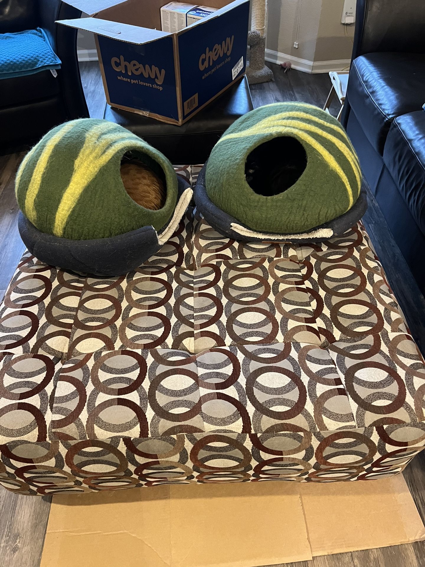 One Felted Wool Cat Cave.