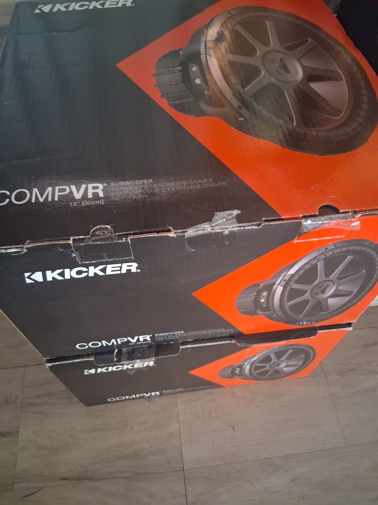 Kicker Cvr 15" 4ohm (Pioneer Kenwood Alpine Skar Jl Fi Re Audio Mtx Subwoofer Box Bass Car Stereo Amp Amplifier Crunch Hifonics Clarion Speakers Sony)