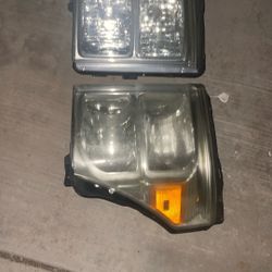 Headlights 2011-2016 Ford F250 F350 F450 F550 Super Duty Chrome Pair OEM