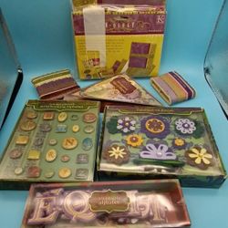 Scrapbook Embellishment Lot K-ology, Paper Tags Letters Felt Trim Shapes Sticker Lot