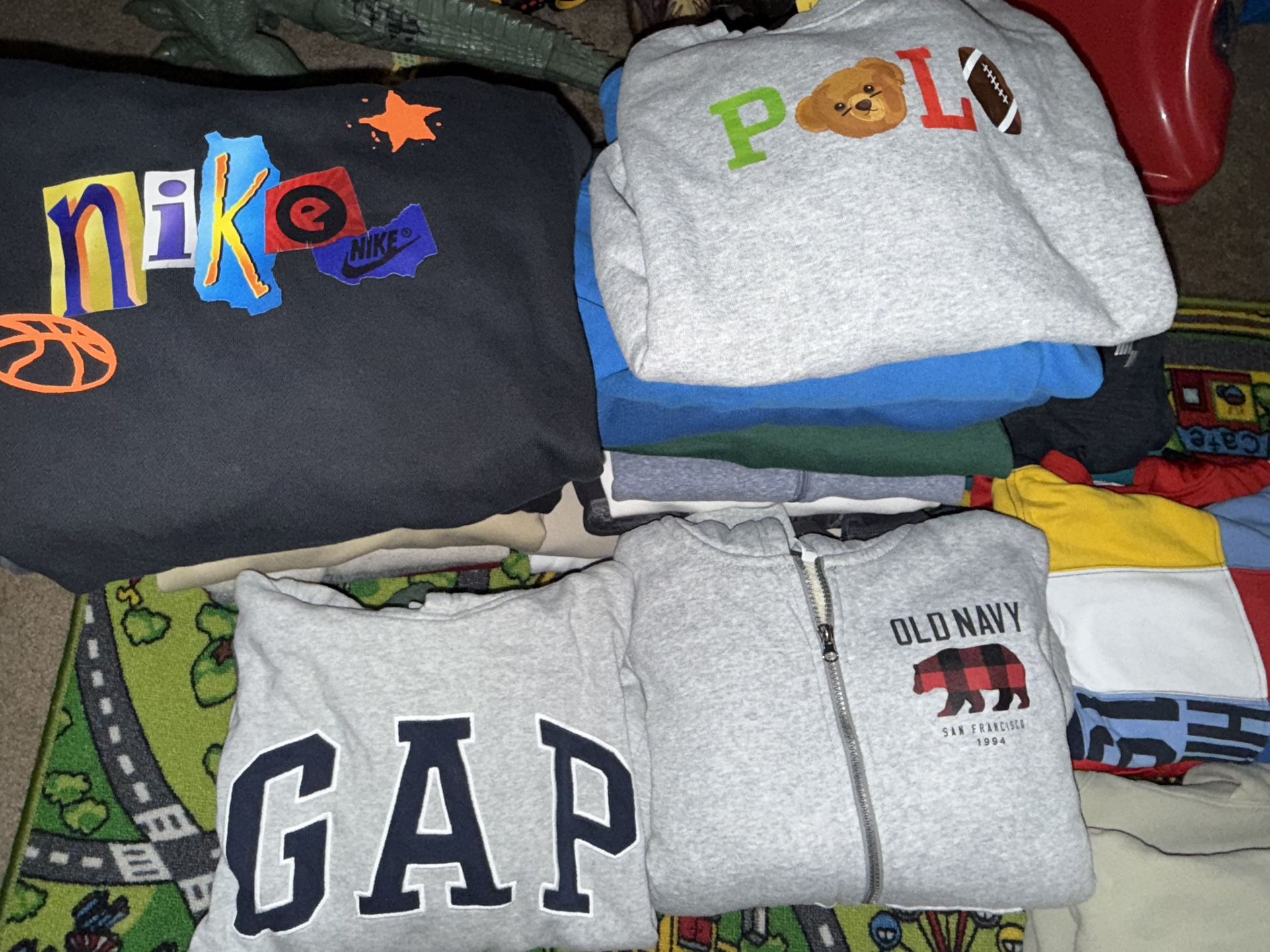 Everything!!! Hoodies, sweaters, joggers for boys