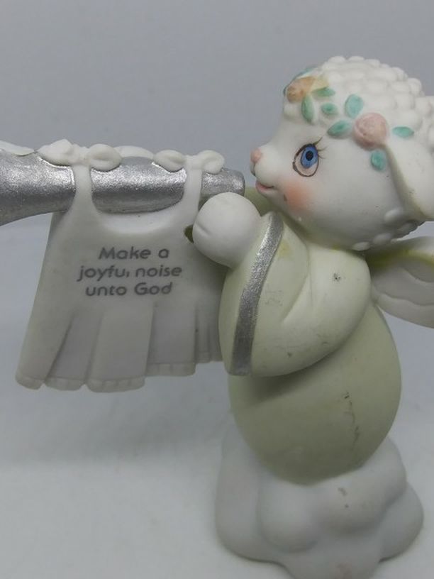 VINTAGE PORCELAIN LAMB ANGEL