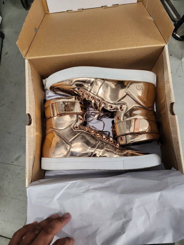 Radii Vertex Liquid Rose Gold Leather Shoes