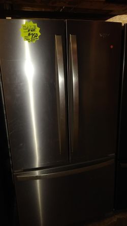 Sale!!! New Whirlpool French doors fridge scratched and dented