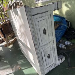 sturdy vintage barn low dresser 