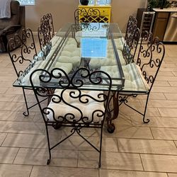 Iron / Glass Table Set