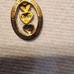 Danbury Mint/ My Daughter/ "I LOVE YOU," Pendant Including Chain 