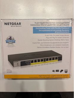 NETGEAR GS108PP 8-Port Gigabit Ethernet PoE+ Unmanaged Switch