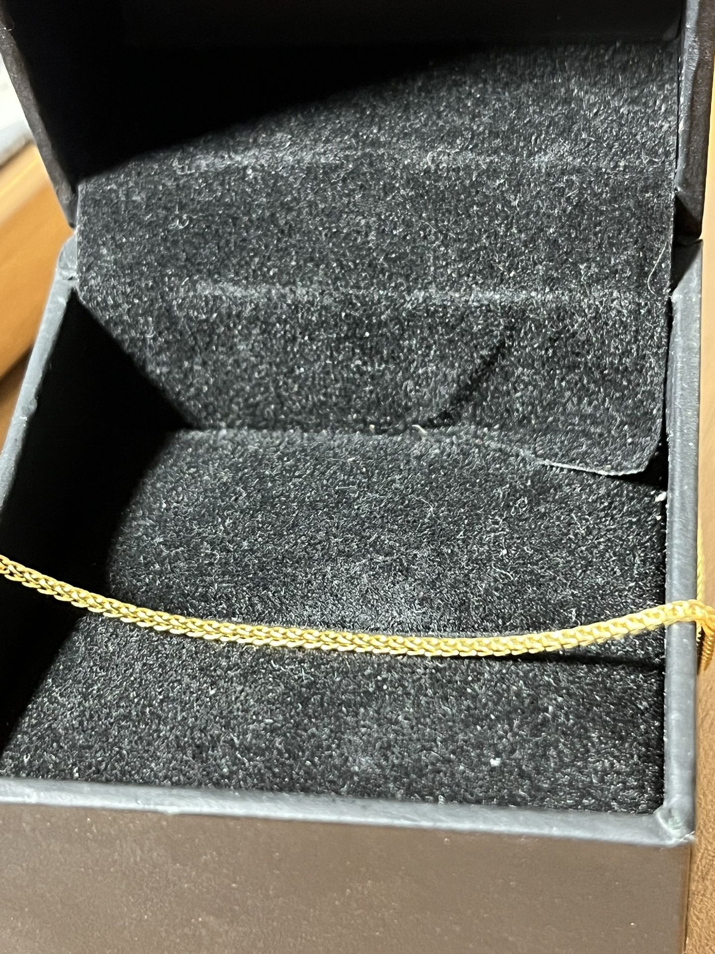 People’s 14K Yellow Gold 18 Inch 1mm 3g Wheat Chain With Spring Ring
