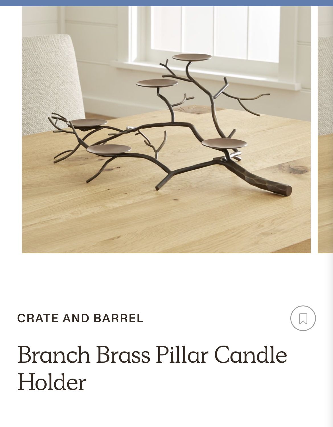 CRATE AND BARREL Candle Holder Or Decorative Piece