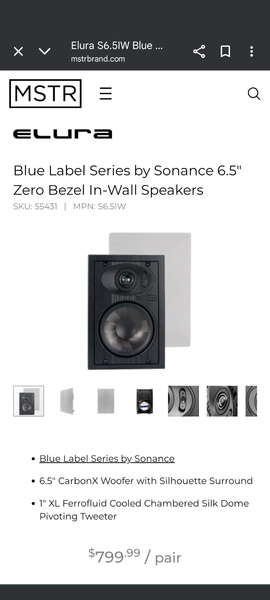 Elura In-Wall Speakers