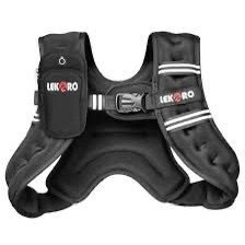 Lekaro weighted vest 6lbs/8lbs running walking (16LB) black with white stripes #fitness #training