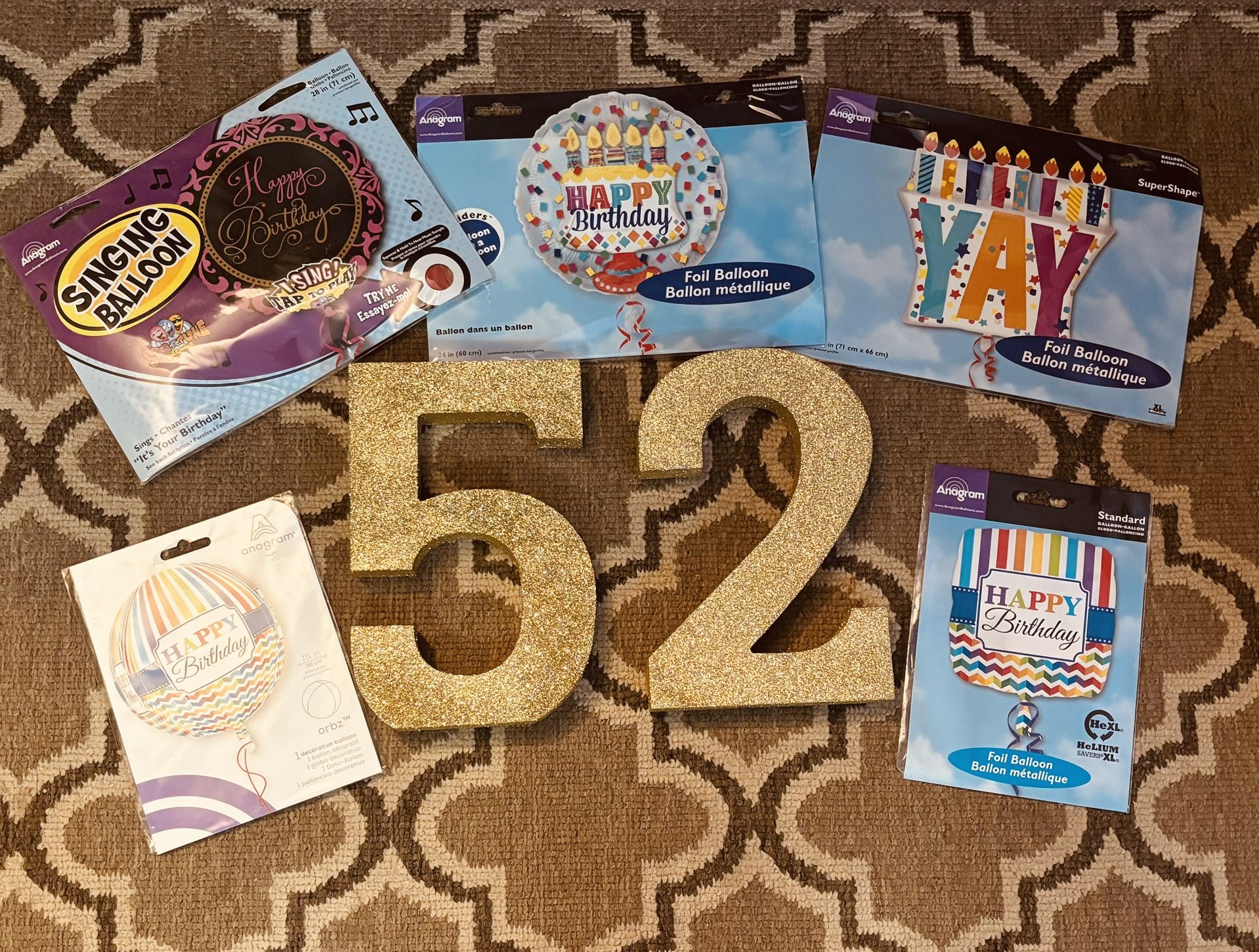 Birthday Lot For Ages 52, 25, 2 & 5 Years Of Age!! (READ DESCRIPTION)