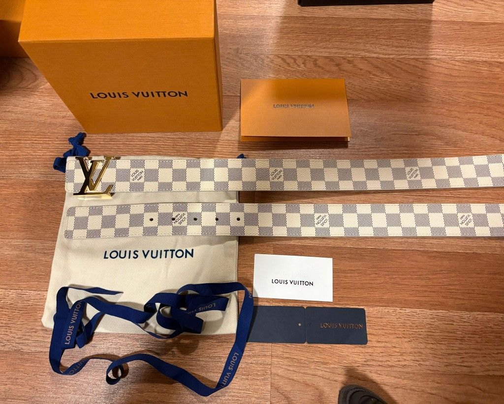 Azure Damier Belt
