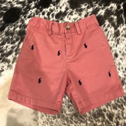 Toddler Ralph Lauren Pink Logo Shorts