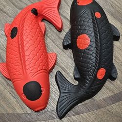 Handmade & Painted Koi Yard Art!