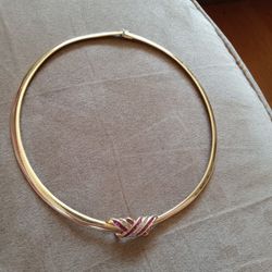 Gargantilla De Oro De 14 K Con Diamantes 