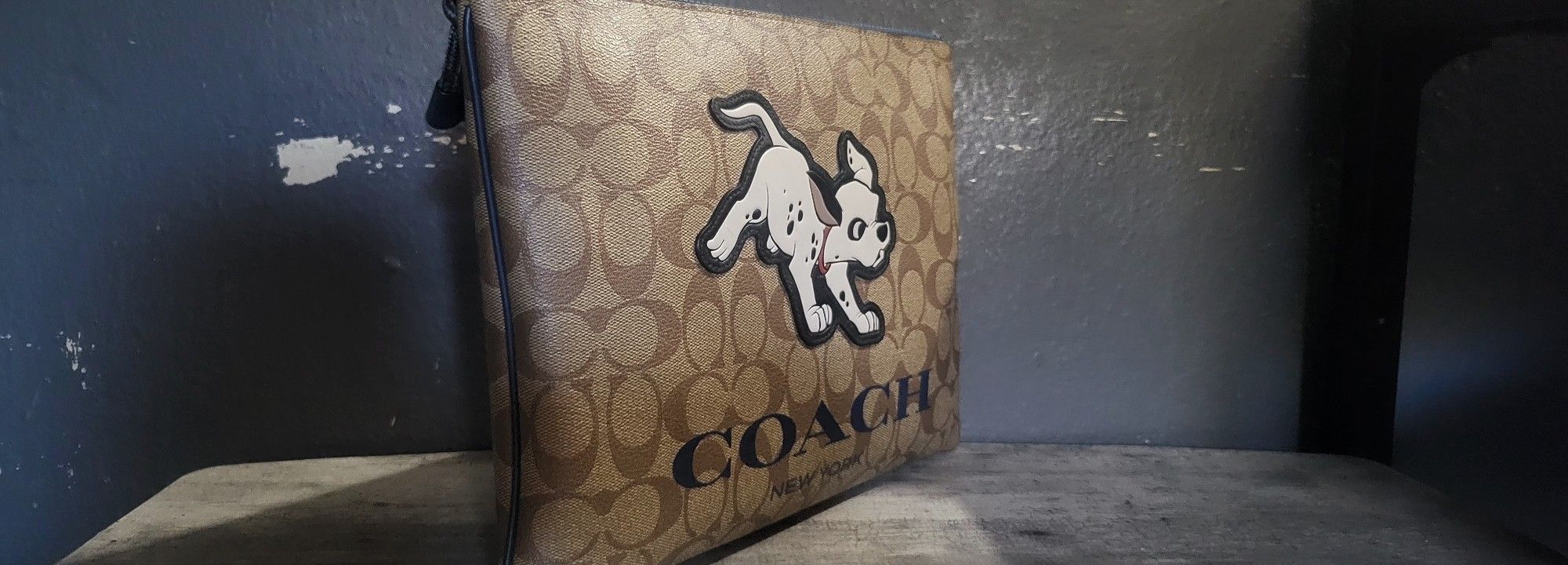 Coach Pouch with Dalmatian Print