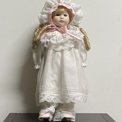 Vintage Porcelain Doll By Pauline Bjonness-Jacobsen 18” Chloe