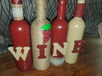Wine bottle art