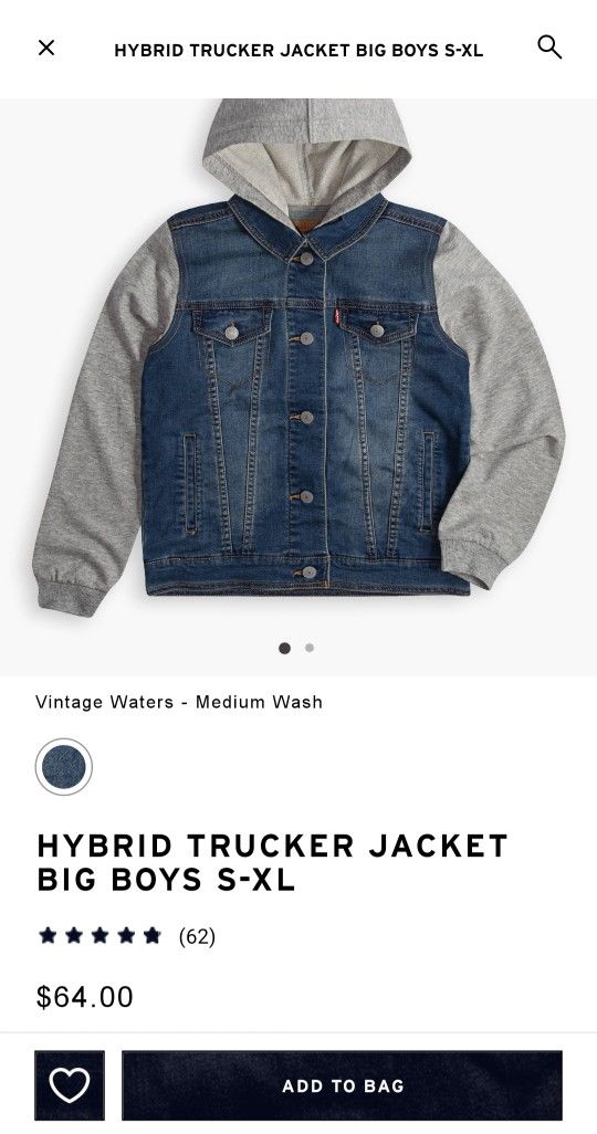 Levi's Hybrid Trucker Jacket Youth Large