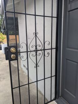 Exterior door and security gate