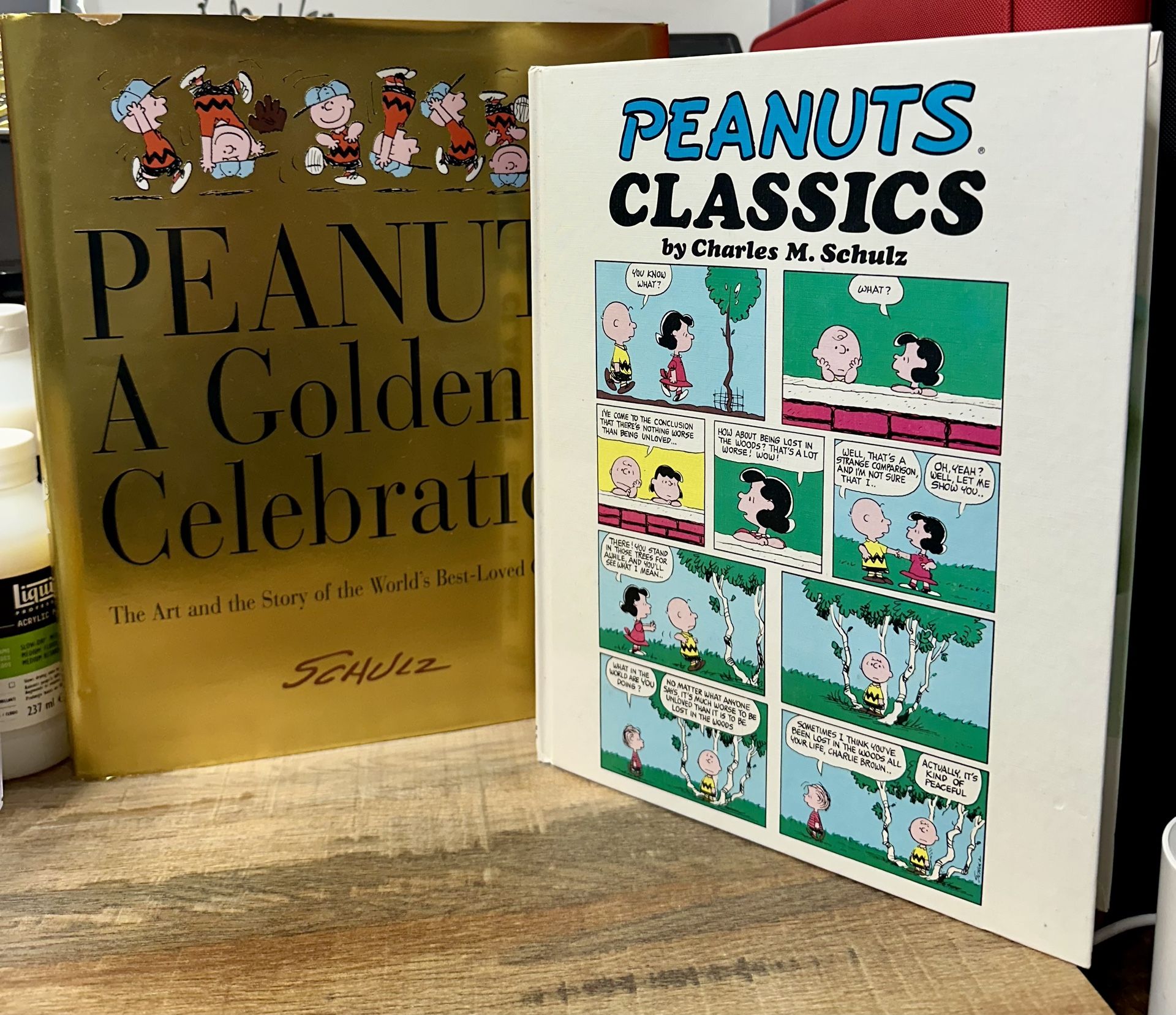 Pre-Owned: Both Hardcover PEANUTS Books: Classics (Book Club Ed.) & A Golden Celebration