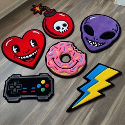 Custom Small Tufted Rugs | Heart, Donut, Lightning, Gaming